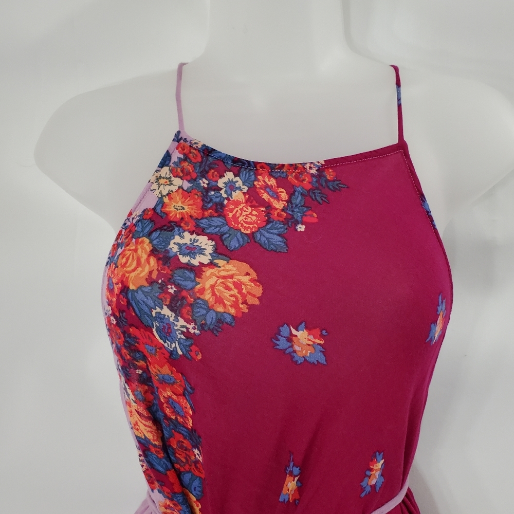 Free People It's A Cinch Magenta Floral Dress - Picture 5 of 11